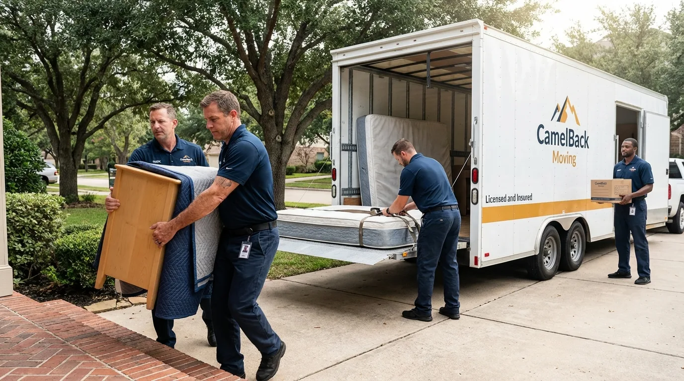 Crew loading residential truck for cross-state move from Williamsport, MD